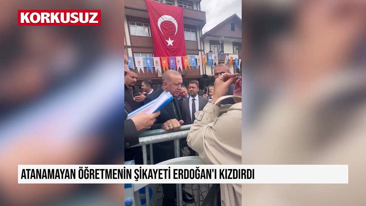 Atanamayan öğretmenin şikayeti Erdoğan'ı kızdırdı: 'Yalan konuşuyorsun'