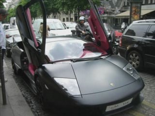 LP640 noire matte (intérieur ROSE)