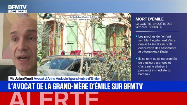 Mort d'Émile: pour Me Julien Pinelli, avocat de la grand-mère d'Émile, il est tout à fait légitime que des parties civiles en recherche de vérité (...) apportent leur contribution