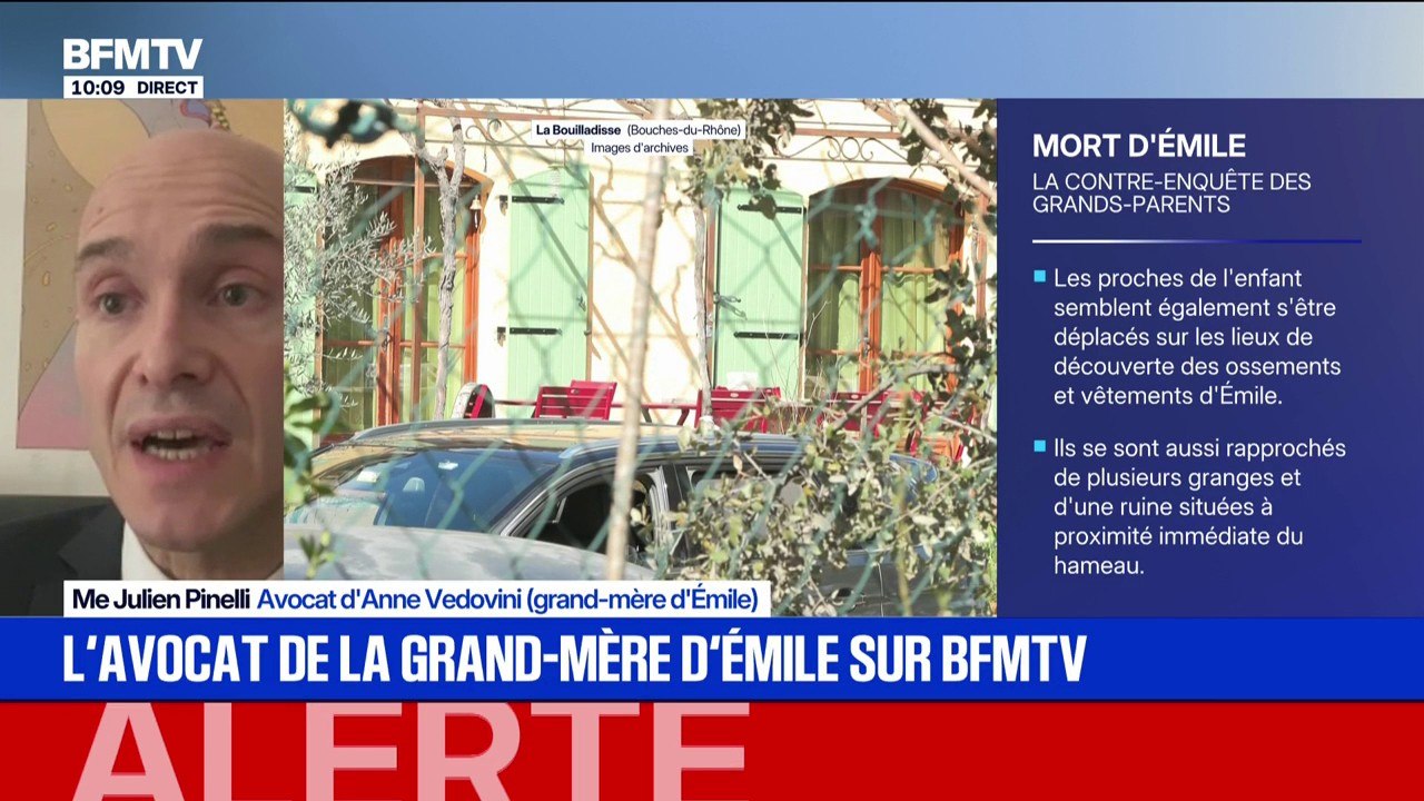 Mort d'Émile: pour Me Julien Pinelli, avocat de la grand-mère d'Émile, "il est tout à fait légitime que des parties civiles en recherche de vérité (...) apportent leur contribution"