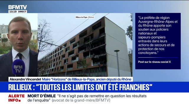 Heurts en marge d'un clip de rap dans le Rhône: Toutes les limites ont été franchies, il y aurait pu y avoir des morts , estime Alexandre Vincendet, maire Horizons de Rillieux-la-Pape