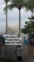 Typhoon Fung-Wong Sends Coastal Waves