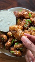 crispy honey garlic chicken bites