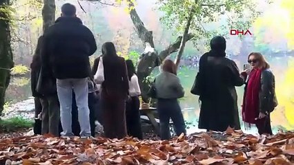 Türkiye'nin sonbahar manzarasıyla büyüleyen cennetine ziyaretçi akını