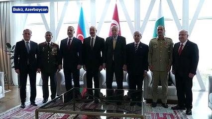 Cumhurbaşkanı Erdoğan, Azerbaycan Cumhurbaşkanı Aliyev ve Pakistan Başbakanı Şerif ile görüştü