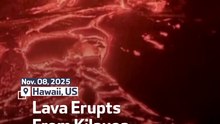 Lava Erupts From Kilauea Volcano