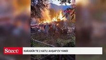 Karabük’te 2 katlı ahşap ev yandı; 5 kişi dumandan etkilendi