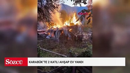 Karabük’te 2 katlı ahşap ev yandı; 5 kişi dumandan etkilendi