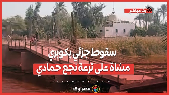 سقوط جزئي بكوبري مشاة على ترعة نجع حمادي الغربية في سوهاج.. ووكيل وزارة الري يوضح
