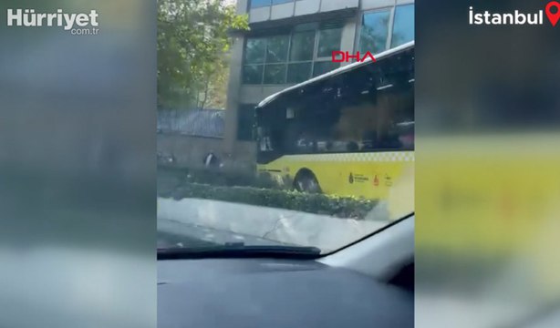 Beşiktaş'ta İETT otobüsü kaza yaptı