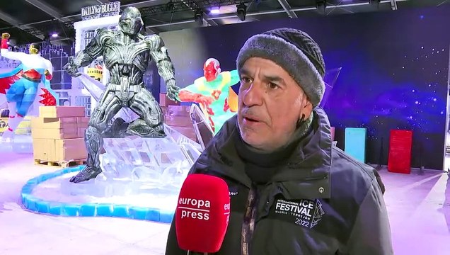 Los mejores escultores de hielo compiten en Torrejón de Ardoz por el campeonato del mundo