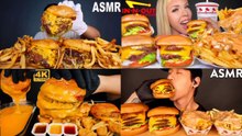 EXTREME CHEESEBURGER MUKBANG| ASMR EATING SOUND