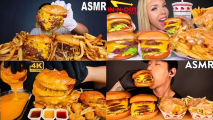 EXTREME CHEESEBURGER MUKBANG| ASMR EATING SOUND