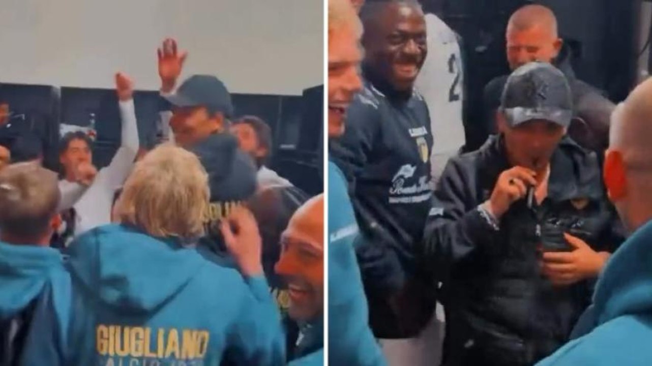 Capuano come Oronzo Canà: i giocatori lo portano in trionfo