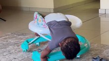 Toddler Falls Out of Walker in Hilarious Scorpion Pose 😂👶|| Heartsome 💖