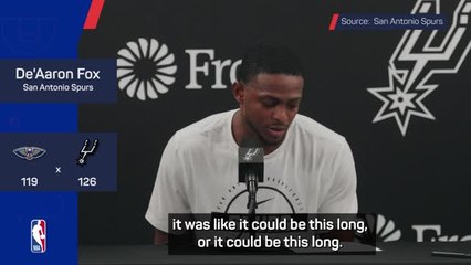 Fox happy with Spurs return after long-term injury