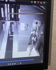 Doğuma giderken apartmanın güvenlik kamerasına 2 kişi poz veren çiftin döndüklerinde 3 kişi olarak selamlaması 😊