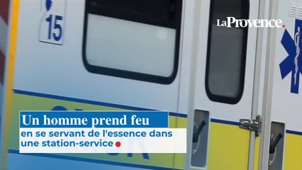 Un homme prend feu en se servant de l'essence dans une station-service