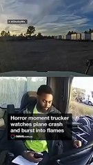 Trucker captures shocking ups plane explosion in Kentucky