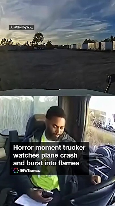 Trucker captures shocking ups plane explosion in Kentucky