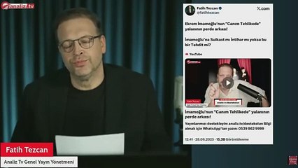 Fatih Tezcan'dan flaş iddia: İBB İddianamesine karşılık uçağımızı İngiltere ve İsrail vurdu