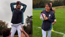 Tennis - WTA - Quand Emma Raducanu lâche les raquettes pour le ballon de rugby avec l'équipe d'Angleterre