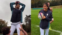 Tennis - WTA - Quand Emma Raducanu lâche les raquettes pour le ballon de rugby avec l'équipe d'Angleterre