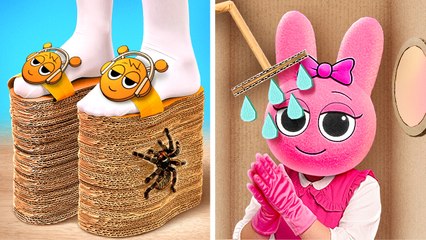 How to build a Cute Sprunki Couple House?🏠 Fun DIY Cardboard Build & Adorable Craft Ideas IRL!🔥