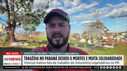 “Cidade foi devastada pelo tornado”, lamenta voluntário em Rio Bonito do Iguaçu
