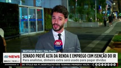 Senado prevê alta da renda e emprego com isenção do IR; Belucci analisa