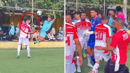 Entrata folle sul volto: avversario steso e rissa sfiorata