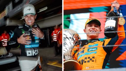 Lando Norris celebra victoria en GP de Brasil y esta más cerca del campeonato de pilotos