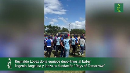 Reynaldo López dona equipos deportivos al batey Ingenio Angelina y lanza su fundación “Reys of Tomorrow”