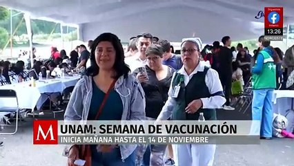 UNAM instala centro de vacunación con casi 100 mil dosis de COVID-19, influenza y sarampión