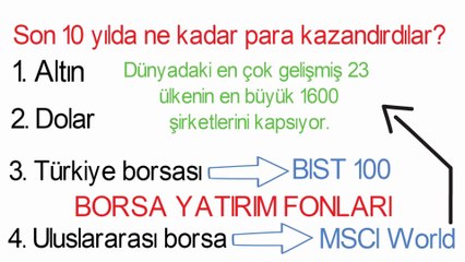Neye yatırım yapılmalı Altın‚ dolar ve Borsa – BİST 100 ve Yabancı hisse senetleri