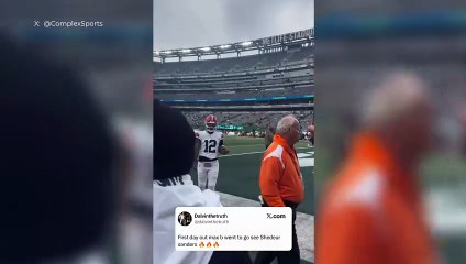 Video shows Shedeur Sanders greeting rapper Max B, and the reaction goes viral