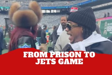 Video shows rapper Max B celebrating his freedom at the Browns vs. Jets game