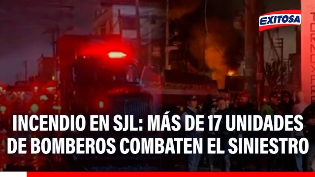 Incendio en SJL: más de 17 unidades de bomberos combaten el fuego en Canto Grande