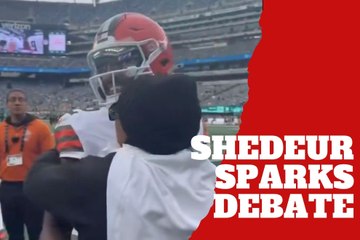 Shedeur Sanders sparks controversy after greeting a rapper released from prison