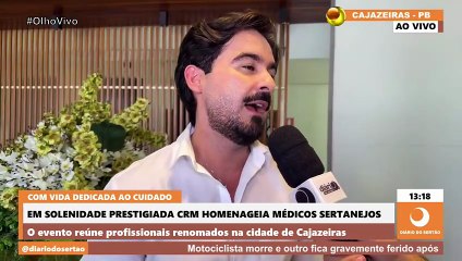 Dr. Rômulo Morais, da 4ª Delegacia do CRM, fala das homenagens ao médicos e médicas de Cajazeiras