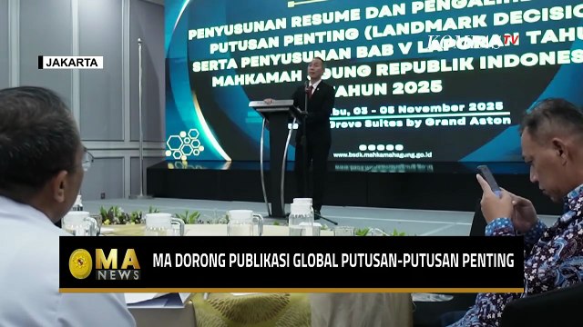 Mahkamah Agung Dorong Publikasi Global Putusan Penting dalam Laporan Tahunan 2025 | MA NEWS