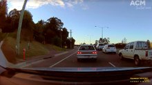 Driver's surprising tactic ahead of merged lanes