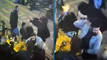 Kadııköy'de korkunç olay: Kolonya döküp genç kadını yaktı! Olayın kamera görüntüleri ortaya çıktı!