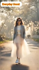 She's not just walking, she's starting a trend. 🎵