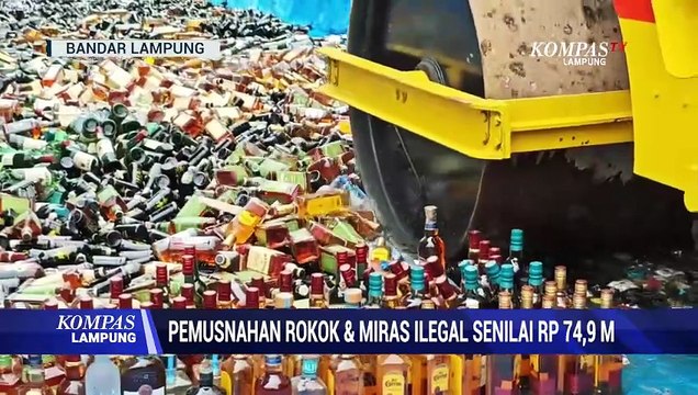 Pemusnahan Rokok & Miras Ilegal Senilai Rp 74,9 M