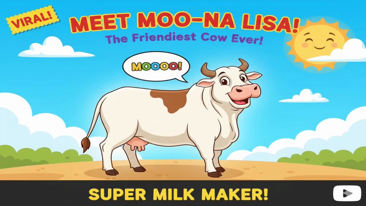 Meet MOO-NA Lisa! 🐄✨ The Friendliest Cow Ever! 💛 | Farm Fun for Kids & Families 🐾🌞