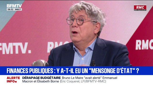 Pour Éric Coquerel (LFI), ignorer la lettre de Bruno Lemaire sur l'état des finances publiques est une omission d'État