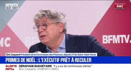 "Cette politique vise à faire en sorte que le pouvoir d'achat des Français baisse":  Eric Coquerel réagit aux primes de Noël, un temps envisagées d'être supprimées pour les foyers sans enfants
