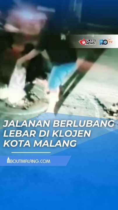 WARGA KOMPAK TAMBAL LUBANG DI JALAN ARIF MARGONO KOTA MALANG