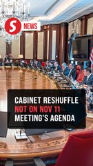 Special Nov 11 meeting not to discuss Cabinet reshuffle, says PM